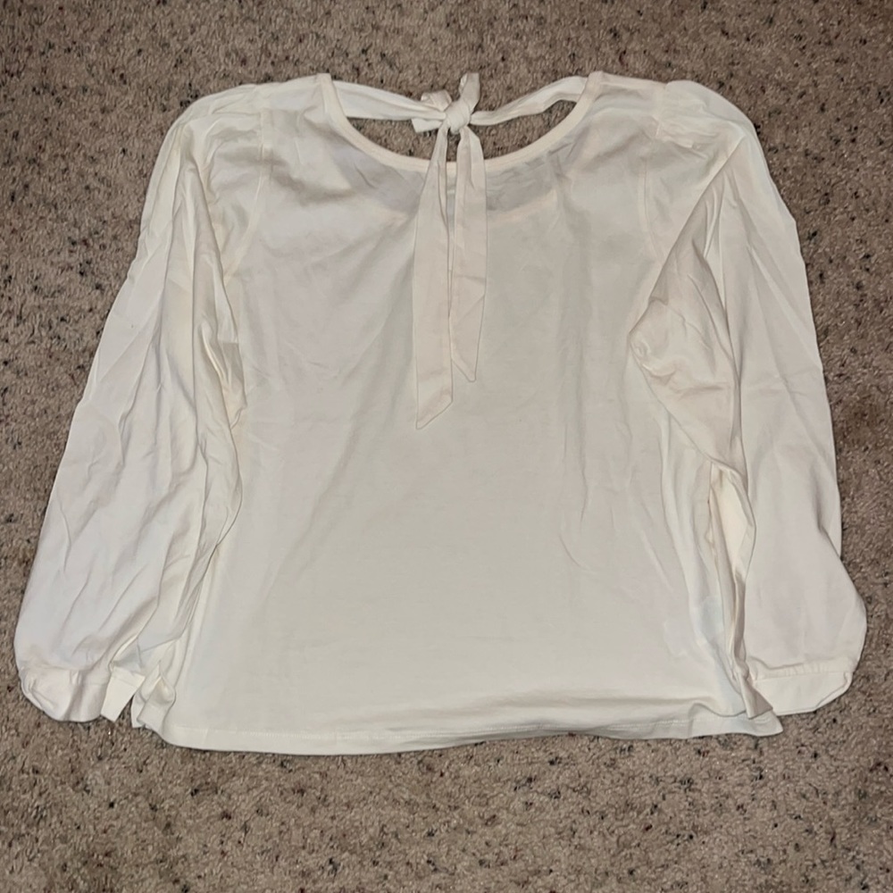 NWOT J. Crew cream white long sleeve top size XXL